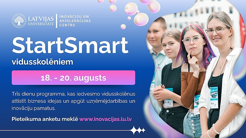 StartSmart – inovāciju un uzņēmējspējas programma vidusskolēniem 