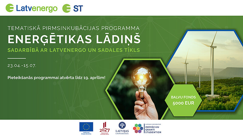 Radi enerģētikas nākotni - atvērta pieteikšanās programmai “Enerģētikas lādiņš”