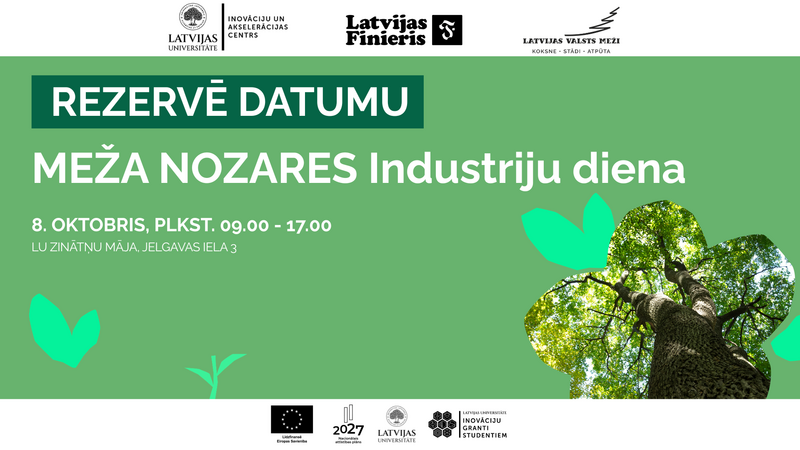 Meža nozares nākotne sākas dialogā – Latvijas Universitātē notiks Meža nozares industriju diena