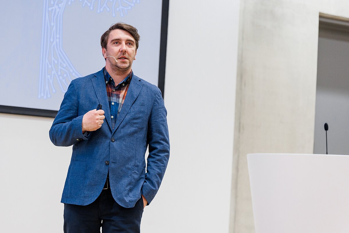 LU Pedagoģijas, psiholoģijas un mākslas fakultātes mācībspēks Mārtiņš Priedols © Foto: Andrejs Terentjevs